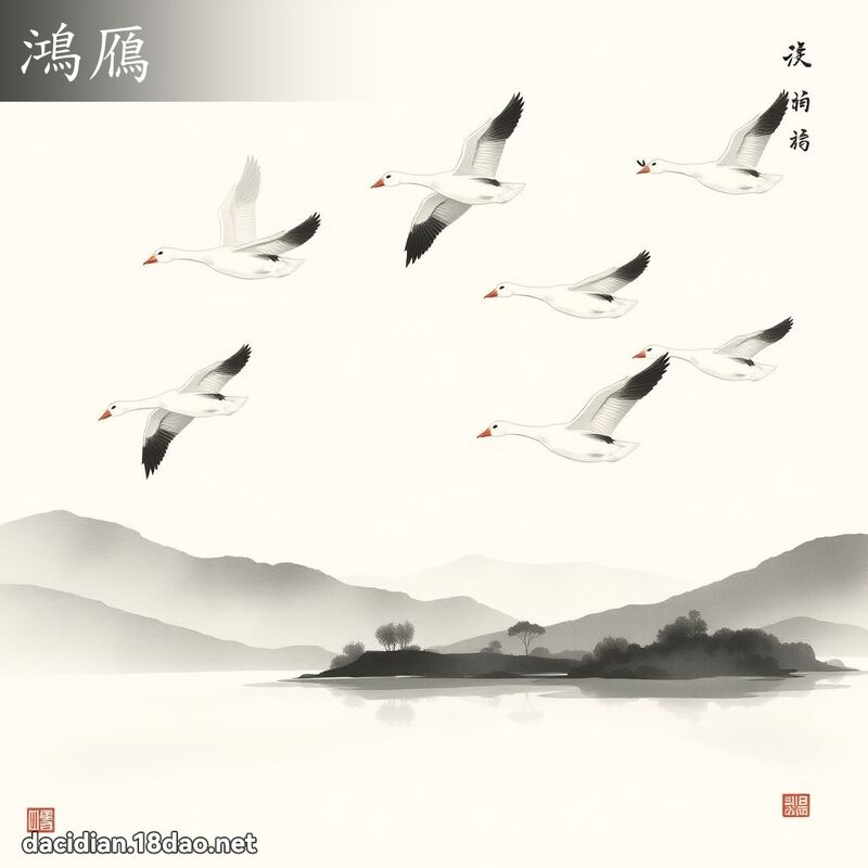 鸿鴈 - 国语大辞典配图