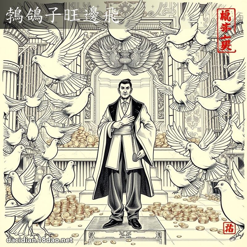 鵓鴿子旺邊飛 - 國語大辭典配圖