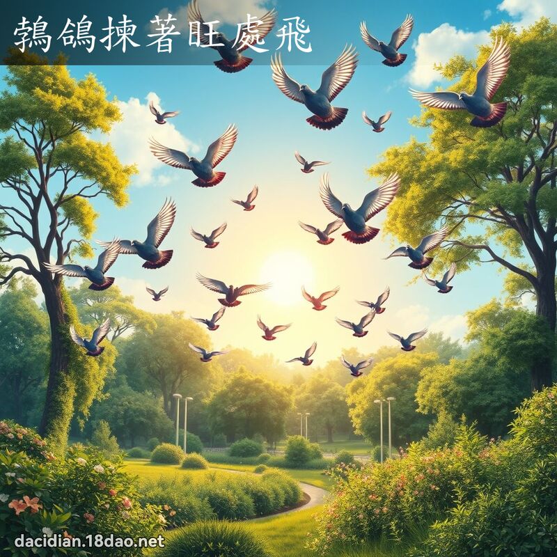 鵓鴿揀著旺處飛 - 國語大辭典配圖