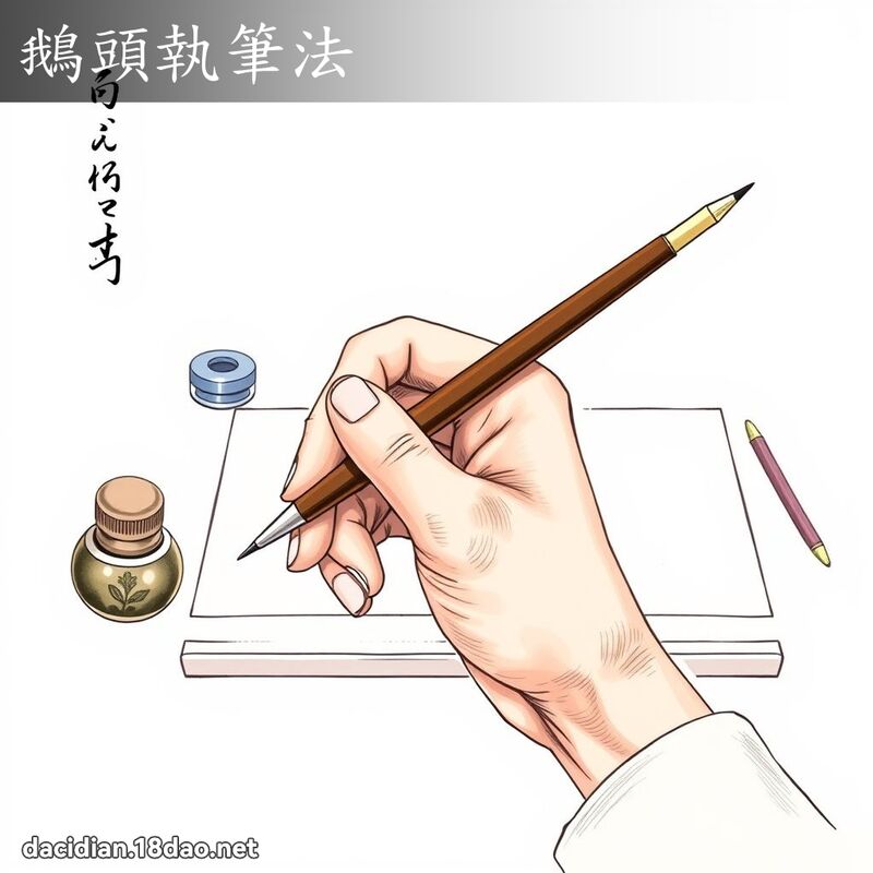 鹅头执笔法 - 国语大辞典配图