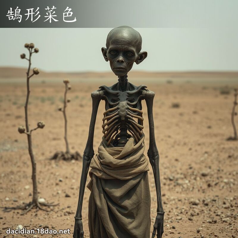 鵠形菜色 - 國語大辭典配圖