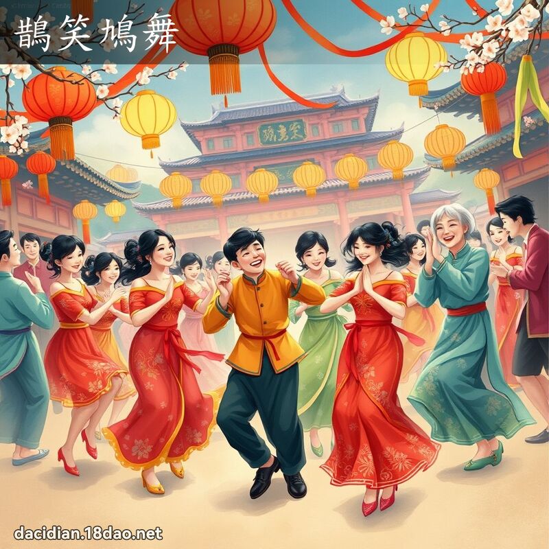 鵲笑鳩舞 - 國語大辭典配圖
