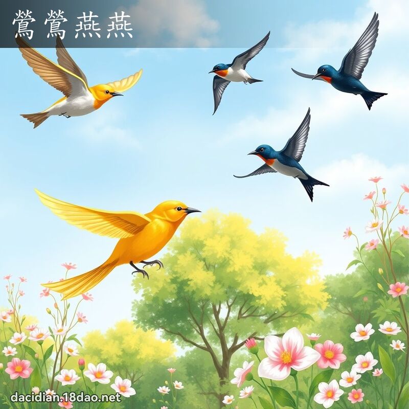 鶯鶯燕燕 - 國語大辭典配圖