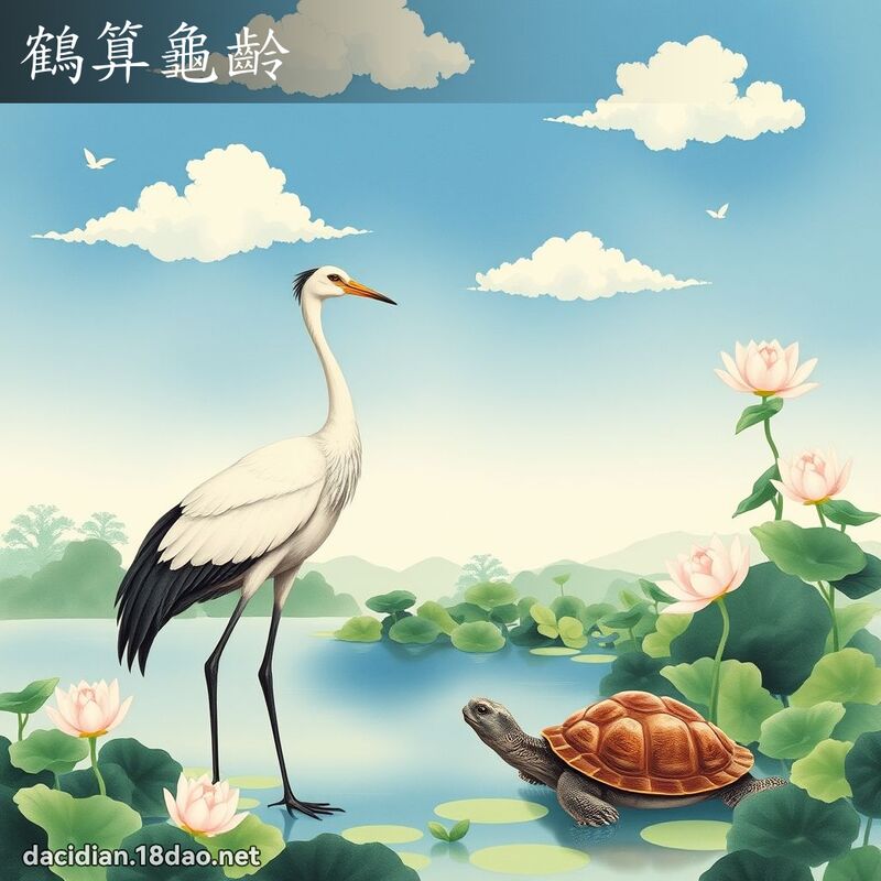 鶴算龜齡 - 國語大辭典配圖