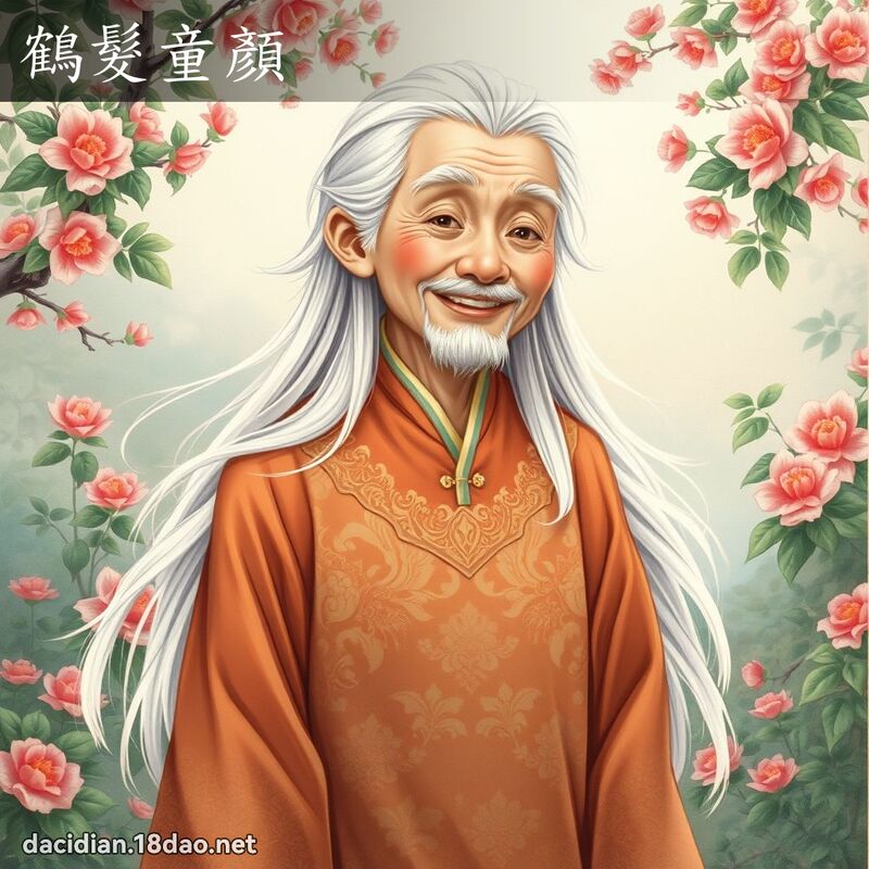 鶴髮童顏 - 國語大辭典配圖