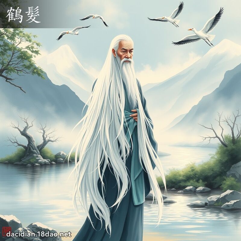 鶴髮 - 國語大辭典配圖