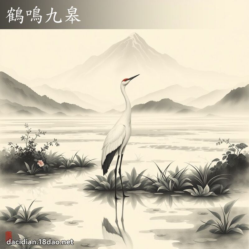 鶴鳴九皋 - 國語大辭典配圖