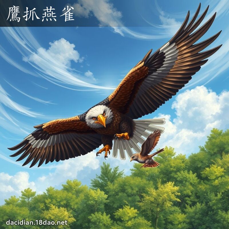 鷹抓燕雀 - 國語大辭典配圖