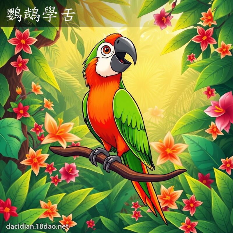 鸚鵡学舌 - 国语大辞典配图