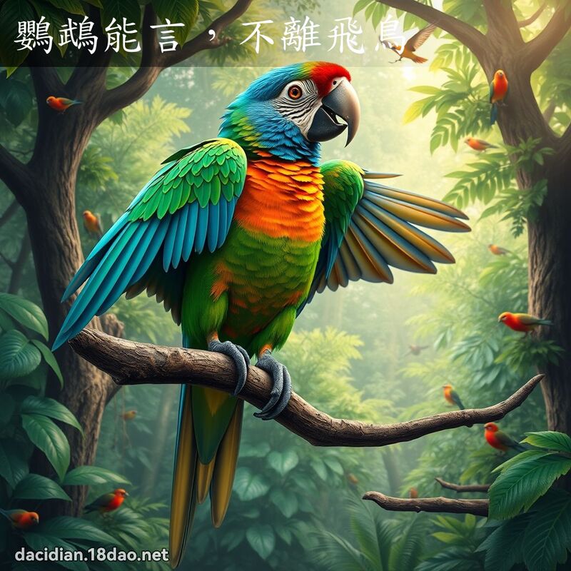 鸚鵡能言，不離飛鳥 - 國語大辭典配圖