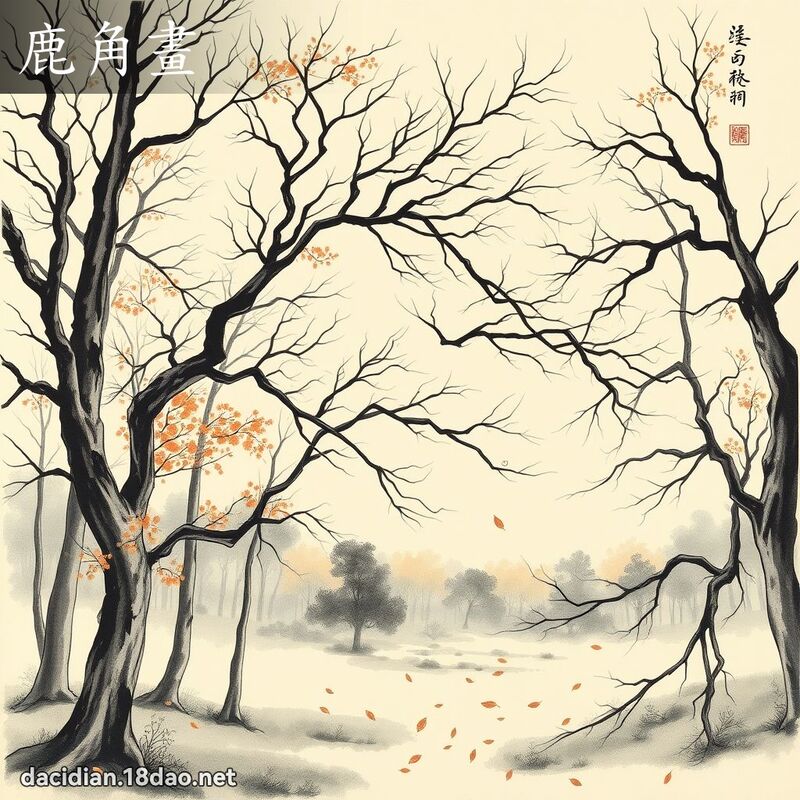 鹿角畫 - 國語大辭典配圖