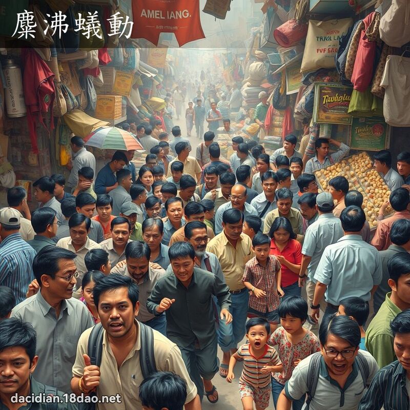 麋沸蟻動 - 國語大辭典配圖