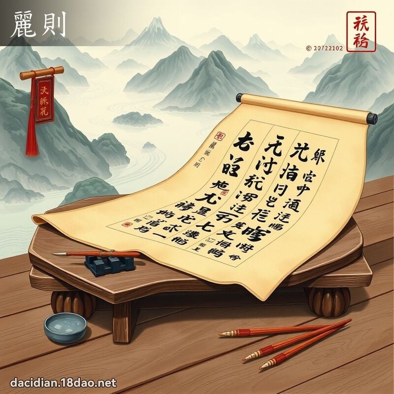 丽则 - 国语大辞典配图