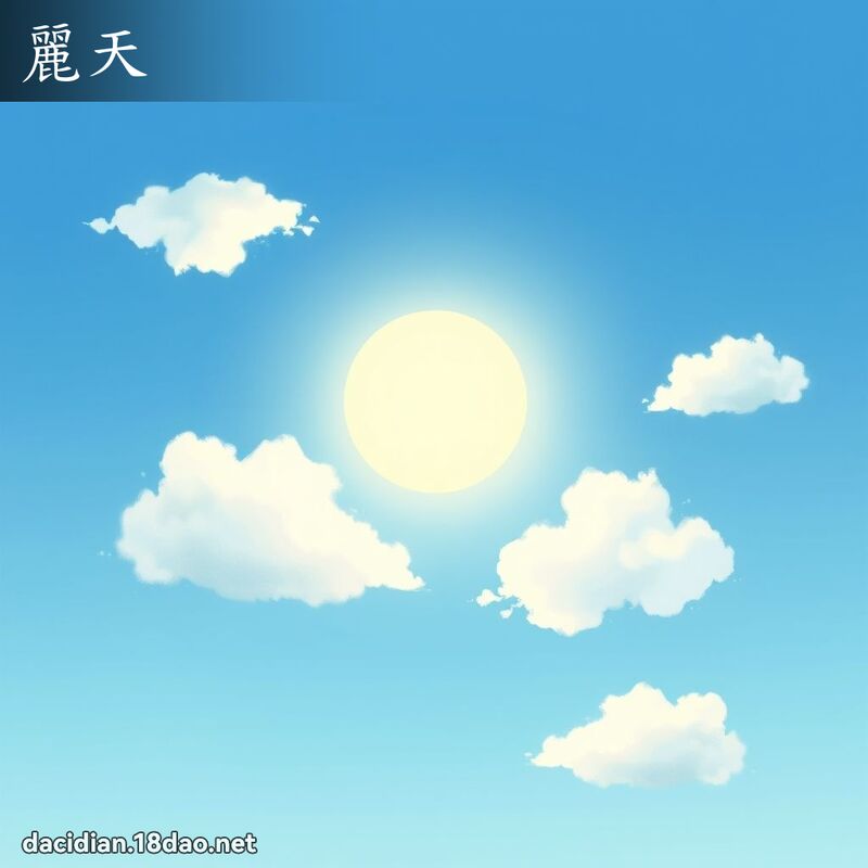 丽天 - 国语大辞典配图