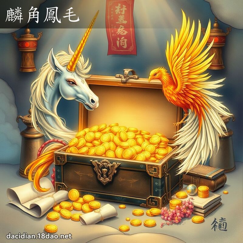 麟角鳳毛 - 國語大辭典配圖