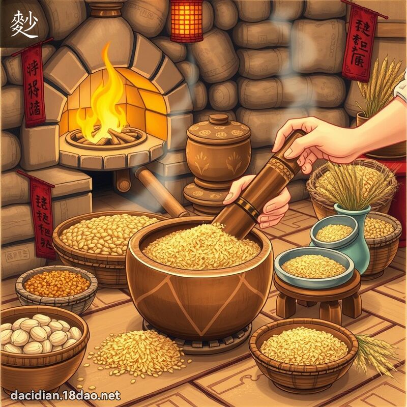 麨 - 国语大辞典配图