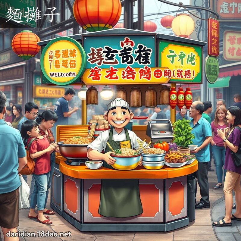 麵攤子 - 國語大辭典配圖