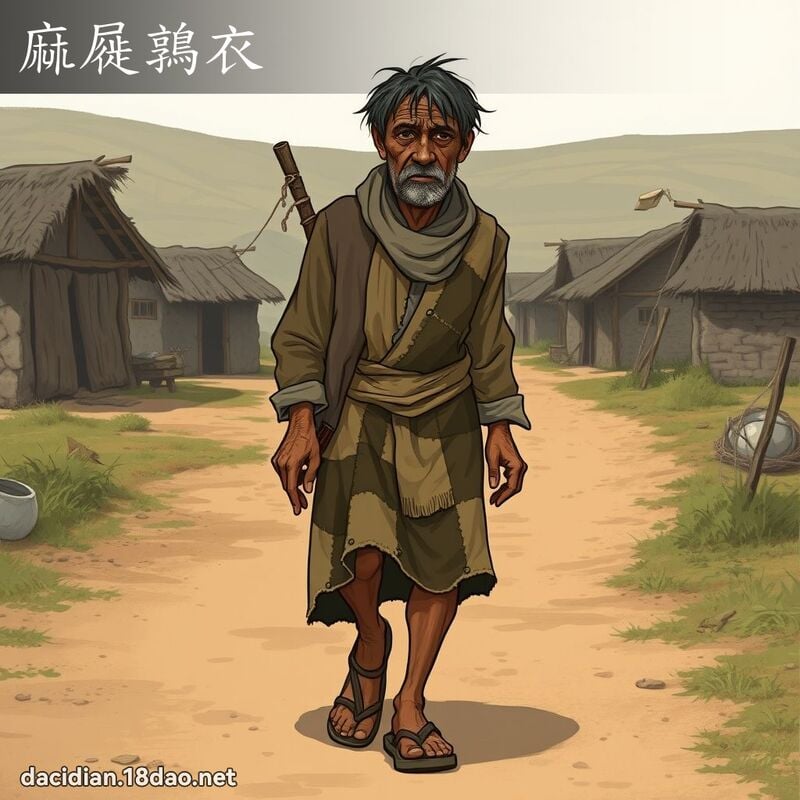 麻屣鶉衣 - 國語大辭典配圖