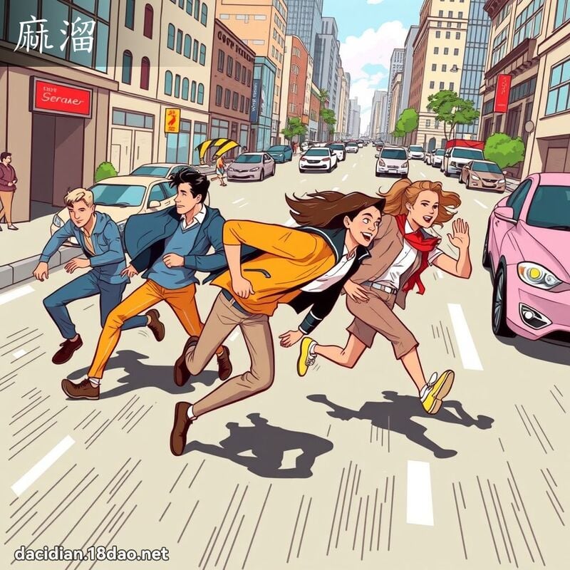 麻溜 - 國語大辭典配圖