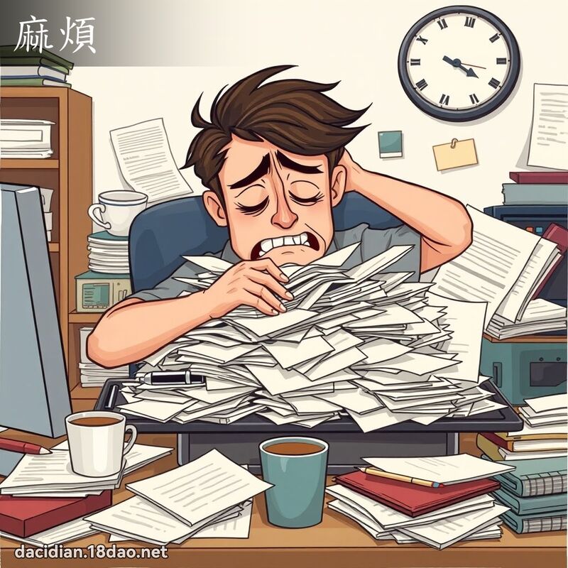麻烦 - 国语大辞典配图