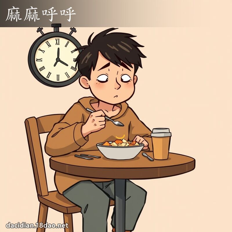 麻麻呼呼 - 国语大辞典配图