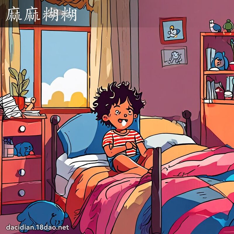 麻麻糊糊 - 国语大辞典配图