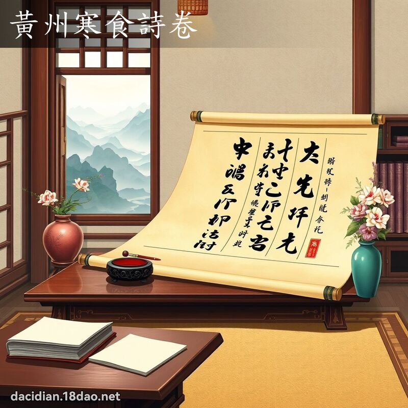 黃州寒食詩卷 - 國語大辭典配圖