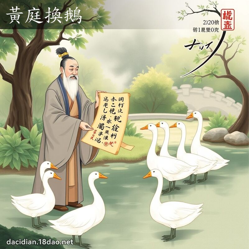 黃庭換鵝 - 國語大辭典配圖