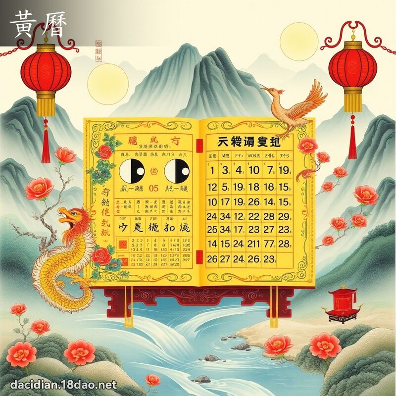 黃曆 - 國語大辭典配圖