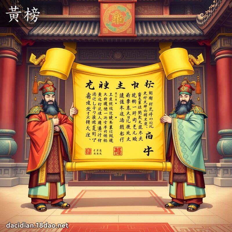 黃榜 - 國語大辭典配圖