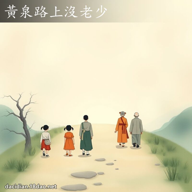黄泉路上没老少 - 国语大辞典配图
