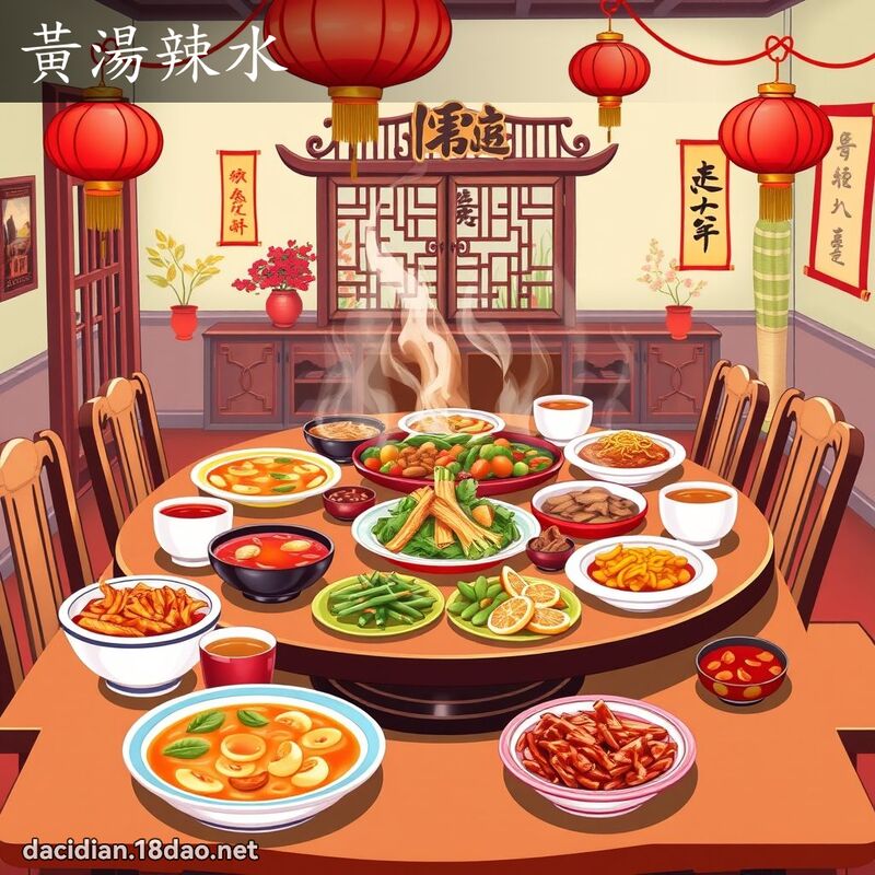 黃湯辣水 - 國語大辭典配圖