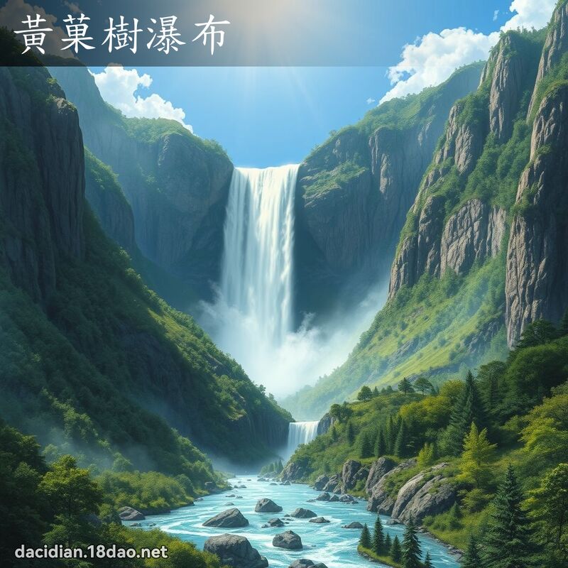 黃菓樹瀑布 - 國語大辭典配圖