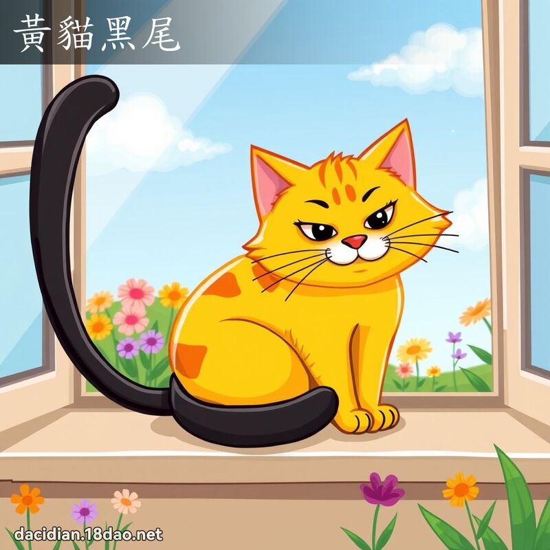 黄猫黑尾 - 国语大辞典配图