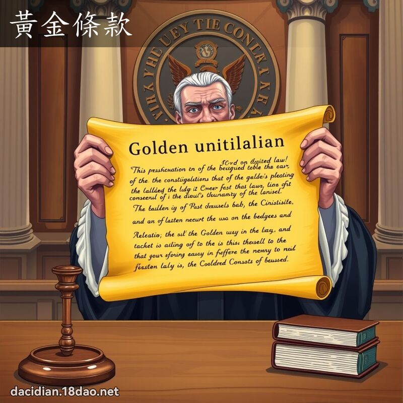 黃金條款 - 國語大辭典配圖