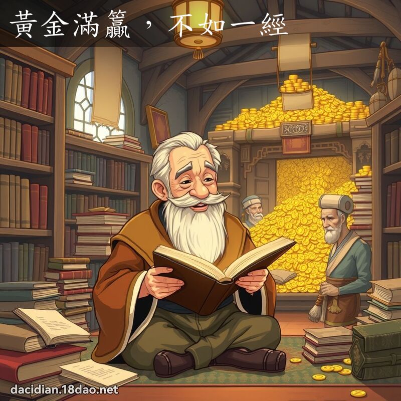 黄金满籯，不如一经 - 国语大辞典配图