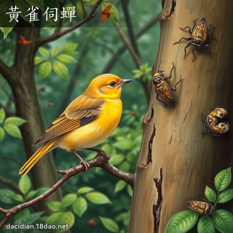 黃雀伺蟬 - 國語大辭典配圖
