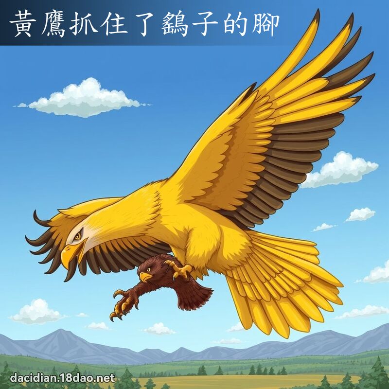 黃鷹抓住了鷂子的腳 - 國語大辭典配圖