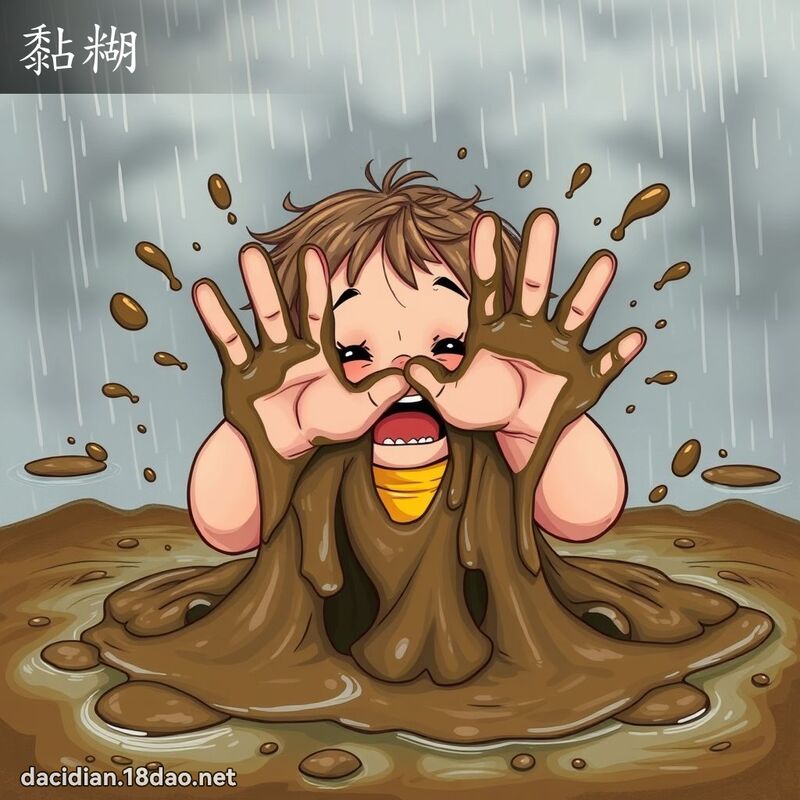 黏糊 - 国语大辞典配图