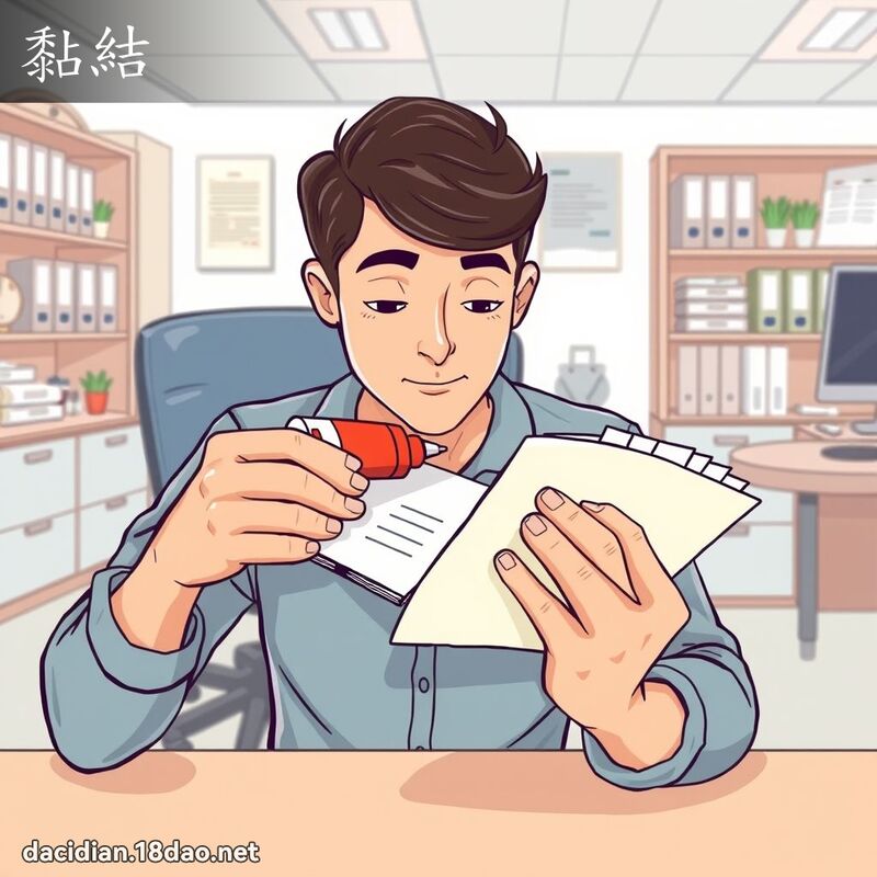 黏结 - 国语大辞典配图