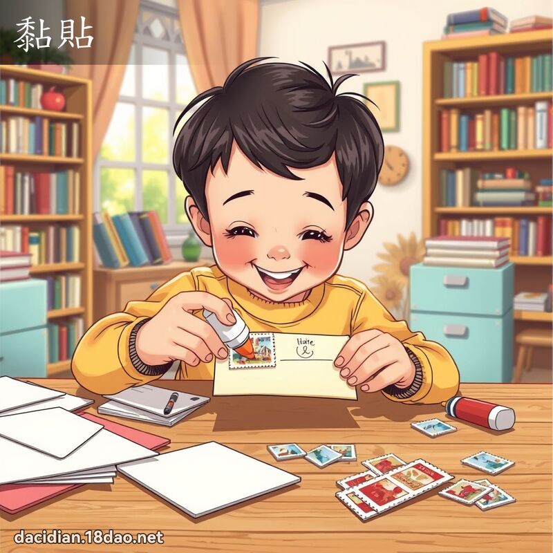 黏貼 - 國語大辭典配圖
