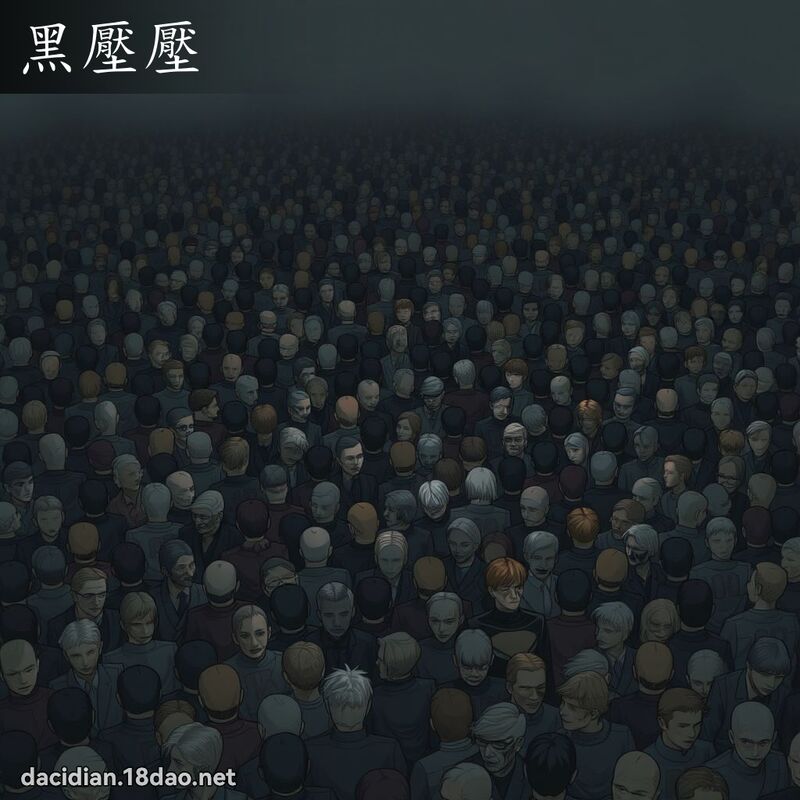 黑壓壓 - 國語大辭典配圖
