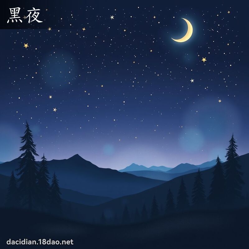 黑夜 - 国语大辞典配图