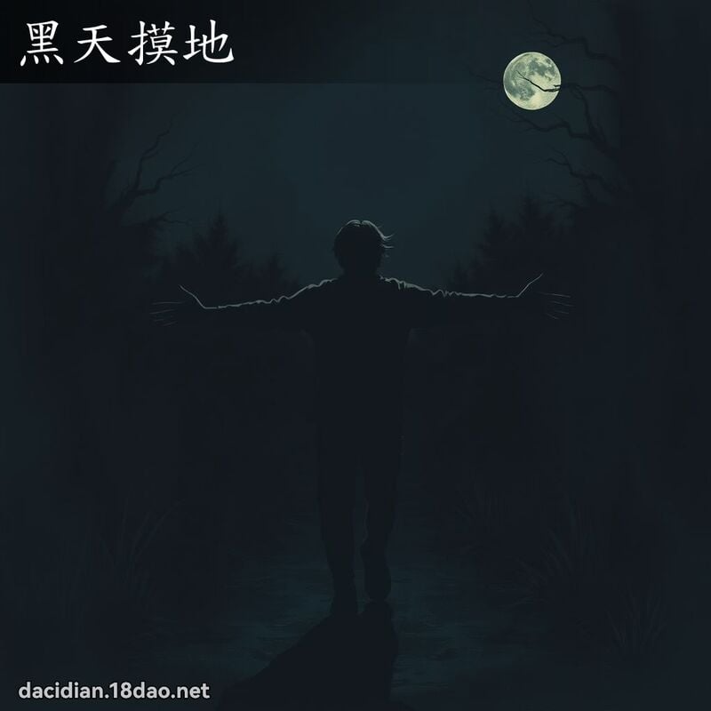 黑天摸地 - 国语大辞典配图