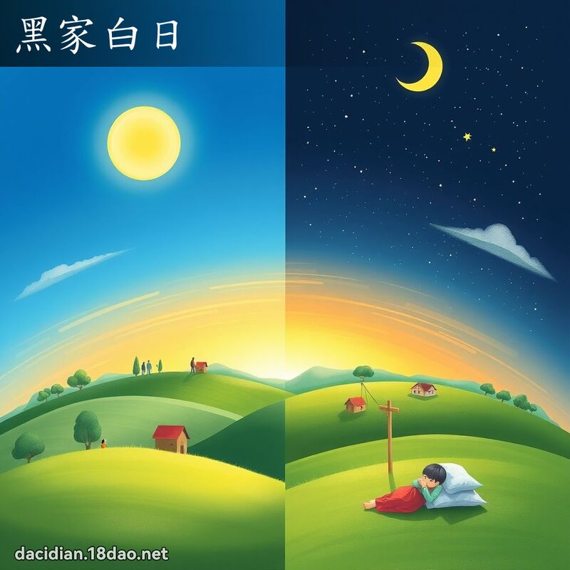 黑家白日 - 國語大辭典配圖