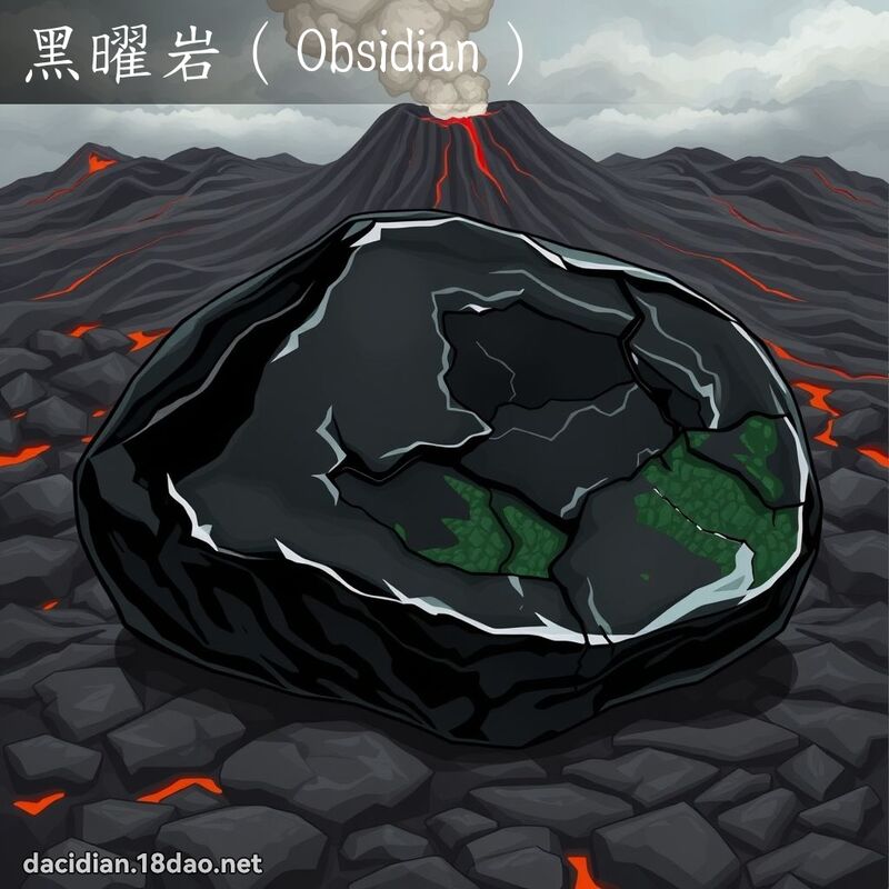 黑曜岩（Obsidian） - 國語大辭典配圖
