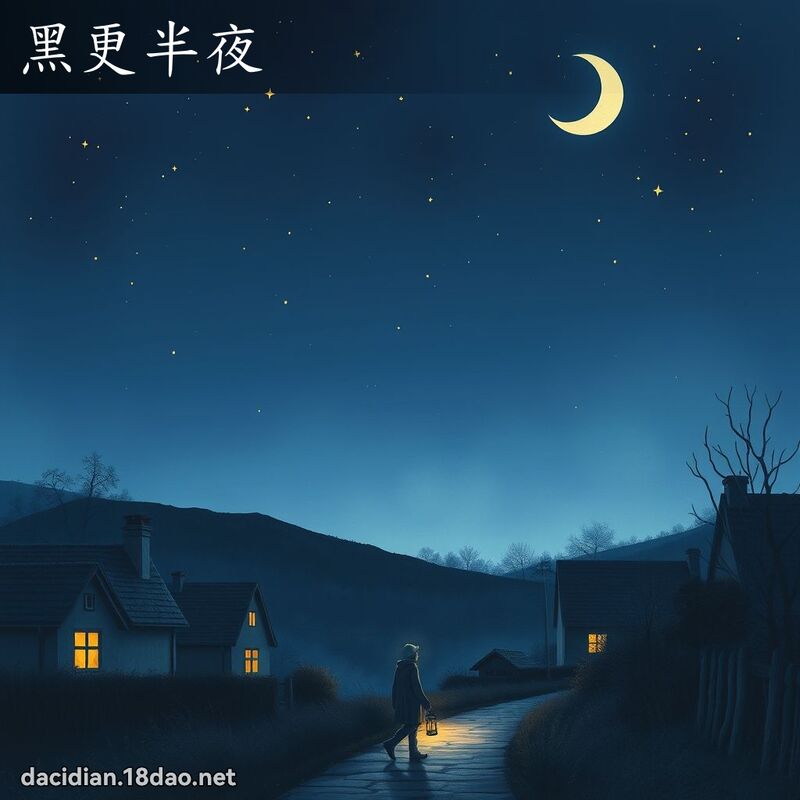 黑更半夜 - 國語大辭典配圖