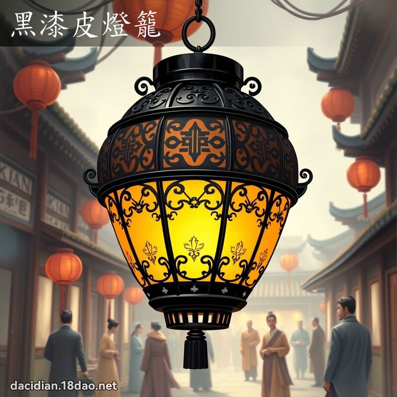 黑漆皮灯笼 - 国语大辞典配图