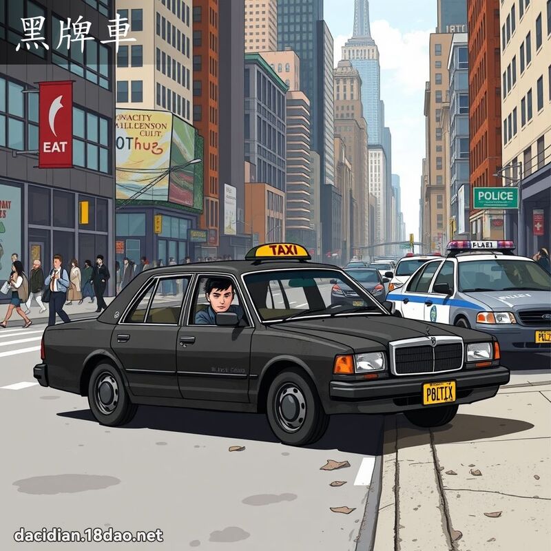 黑牌车 - 国语大辞典配图