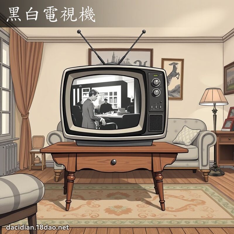 黑白電視機 - 國語大辭典配圖